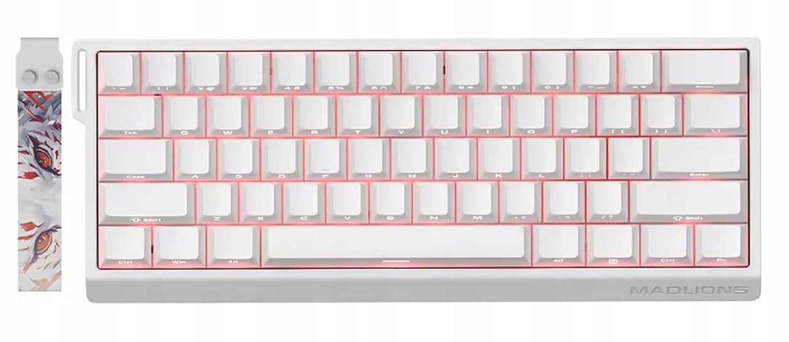 Magnetická mechanická klávesnice Madlion Mad60HE Bílá 1000 Hz