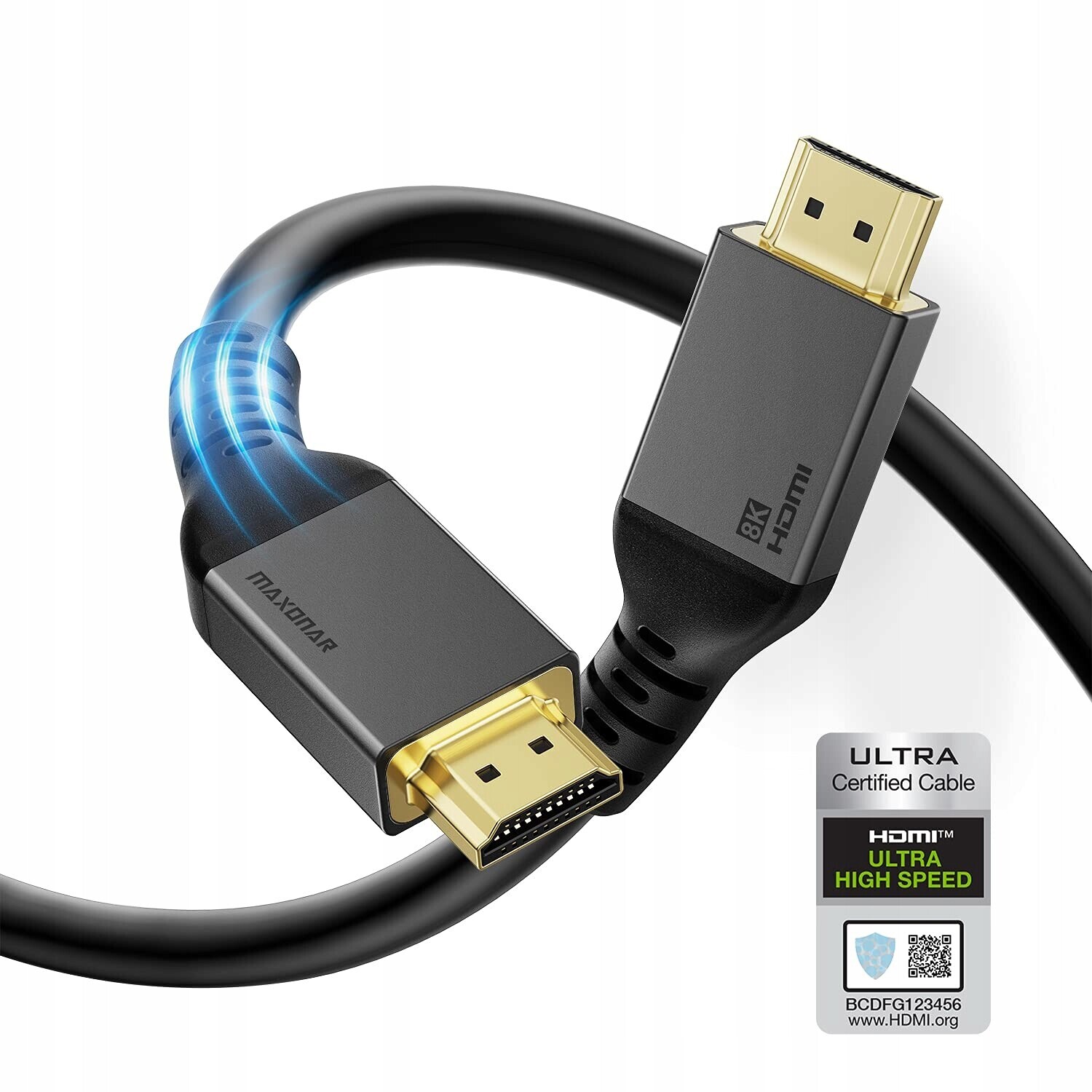 Kabel Hdmi 7 m 48 Gbit/s Hdmi 2.1 8K 60 Hz 4K 120 Hz Maxonar MH8K7