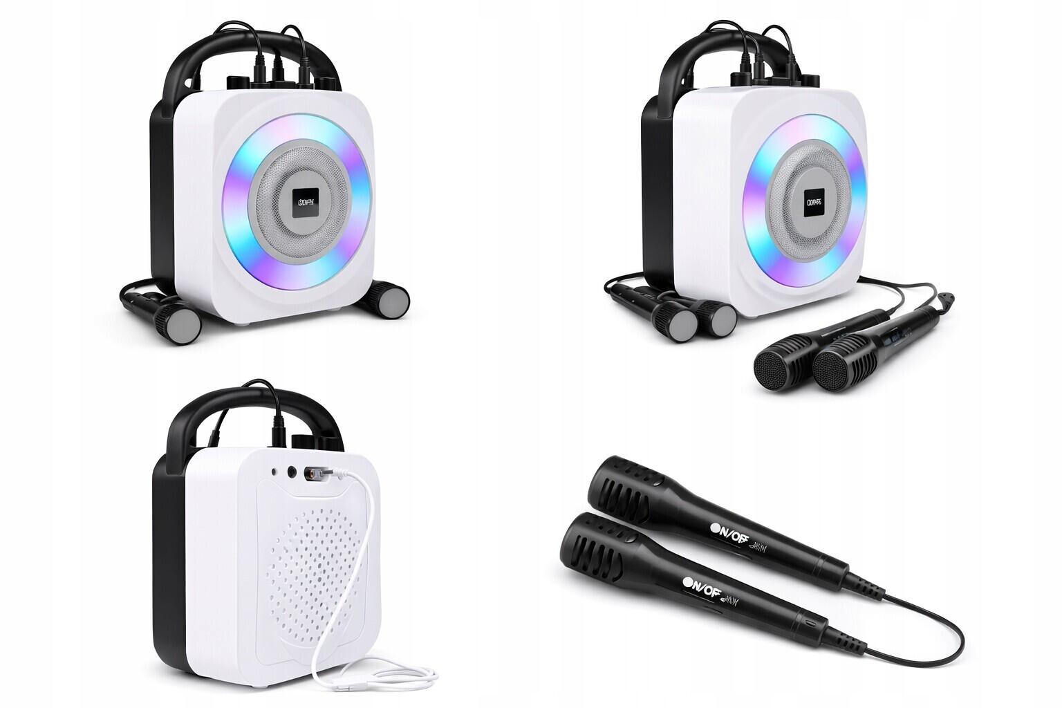 Dětský karaoke reproduktor s Bluetooth a 2 bezdrátovými mikrofony