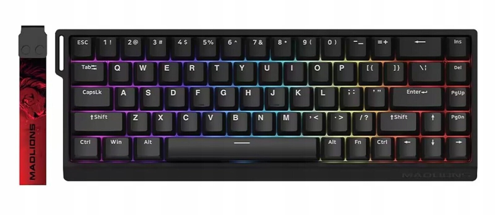 Magnetická mechanická klávesnice Madlion Mad68HE Pro Černá 8000 Hz