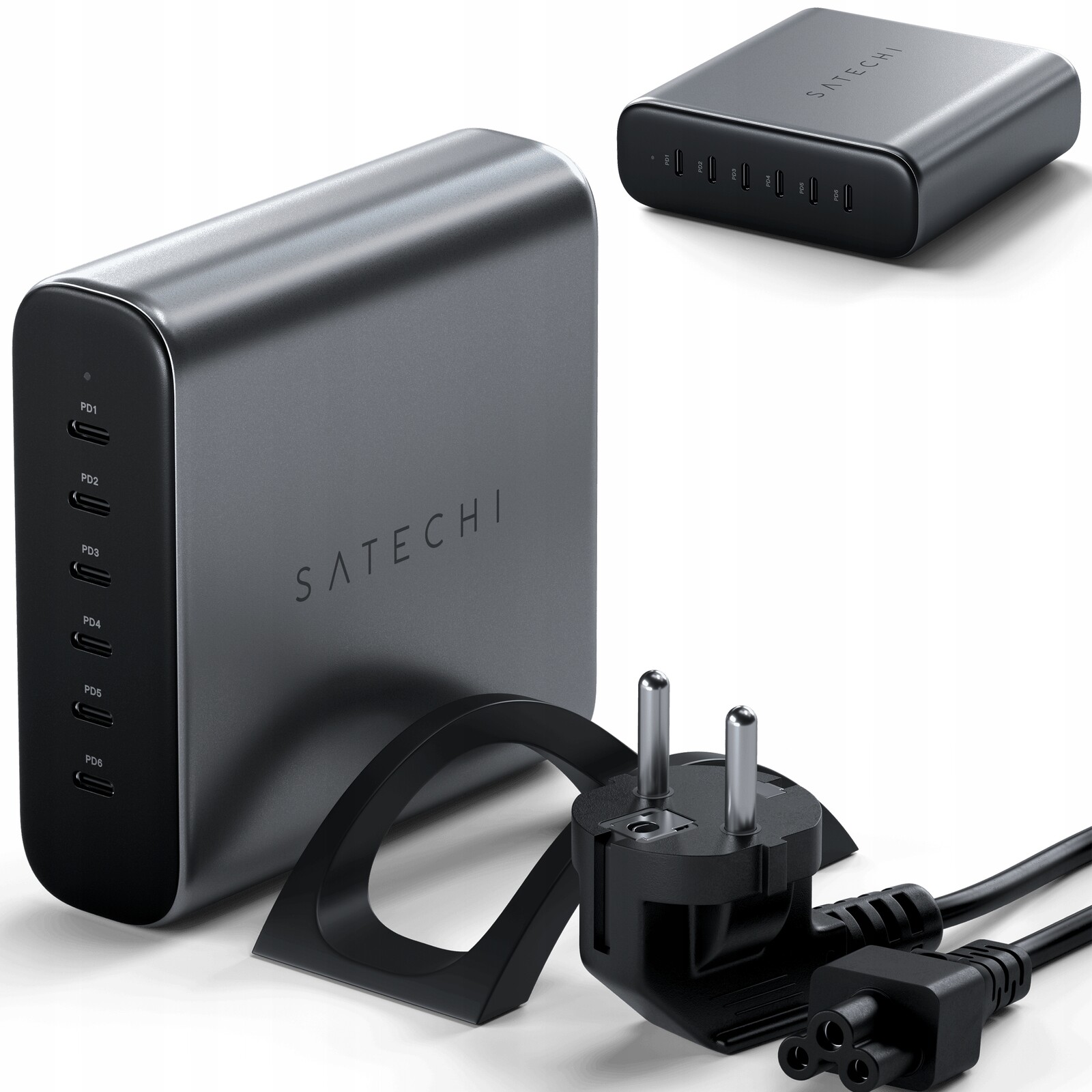 Satechi GaN Charger Síťová nabíječka 6x Usb-c 200W Nabíjecí stanice