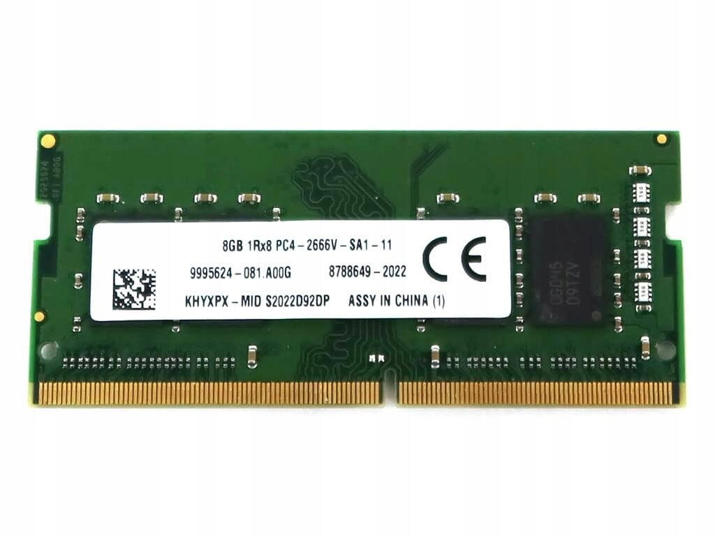 paměť Ram 8GB DDR4 Kingston 2666 MHz 1.20V PC4-2666V 9995624 081.A00G
