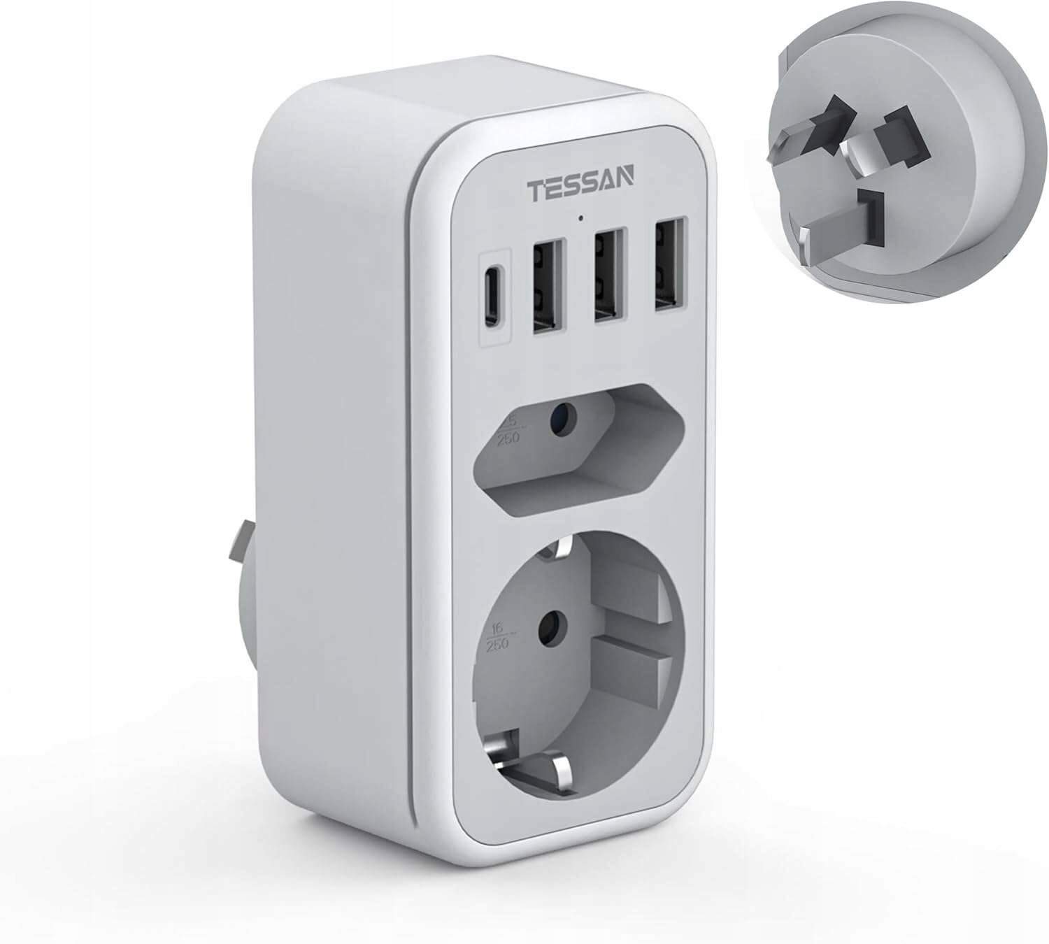 Cestovní adaptér Austrálie Nový Zéland Čína Argentina typ I zástrčka 6v1