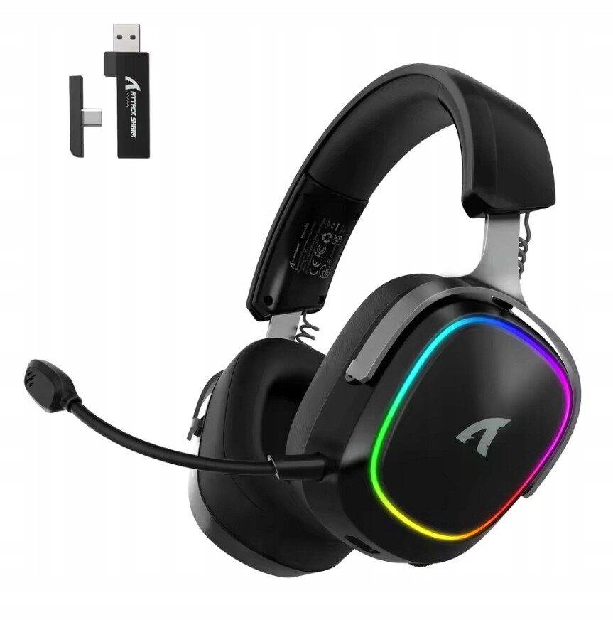 Sluchátka Attack Shark G800 3D Surround Černá