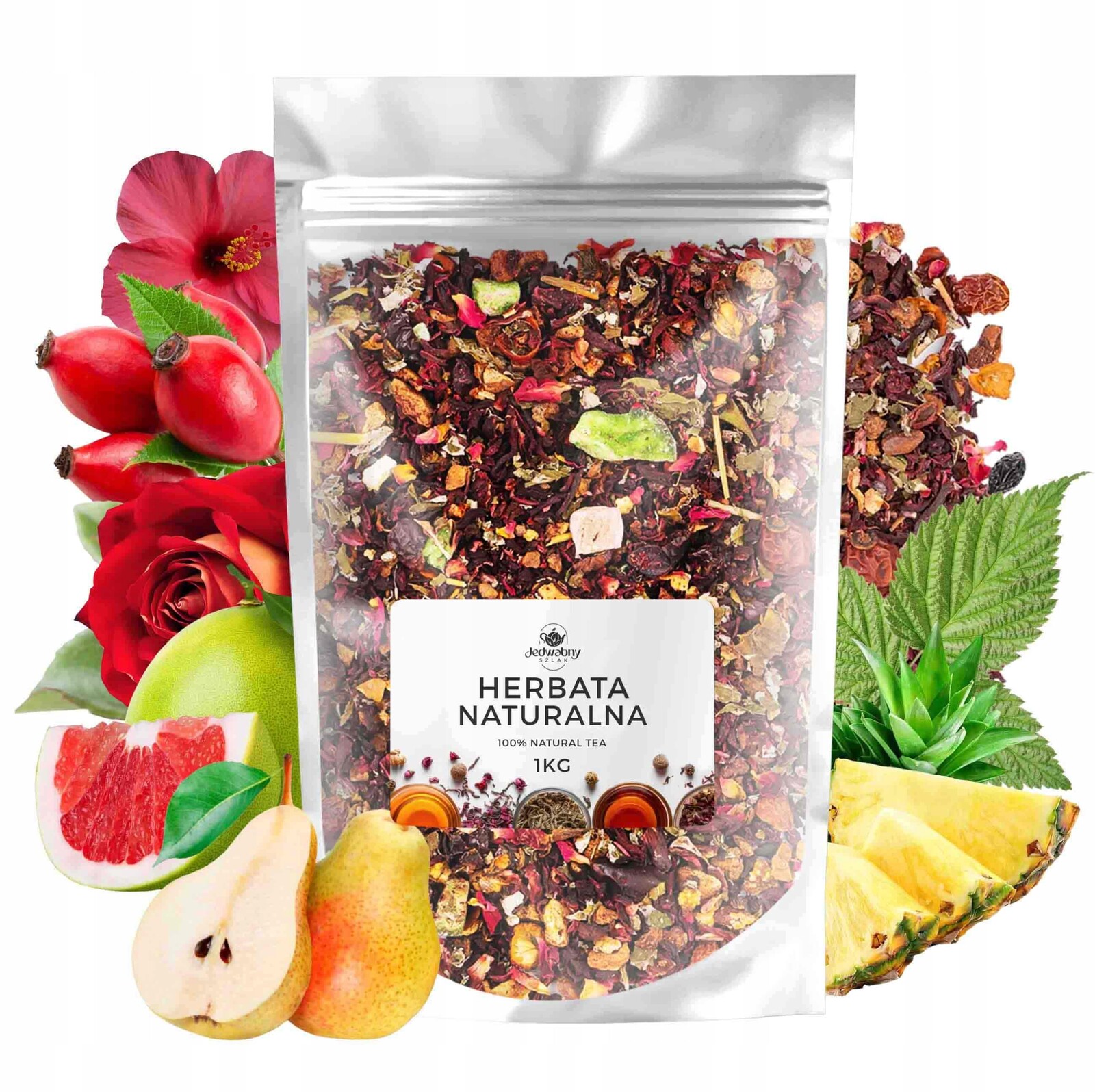 Čaj Pečená Hruška sypaná prémiová listová ibišek 1kg