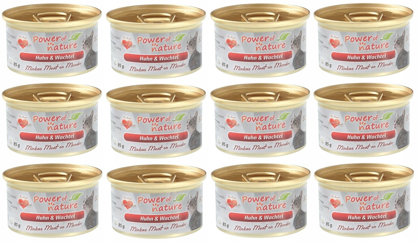 Power of Nature – kuře a křepelka 12 x 85 g
