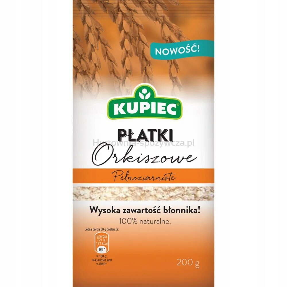 Kupiec Plnozrnné špaldové vločky 200 g