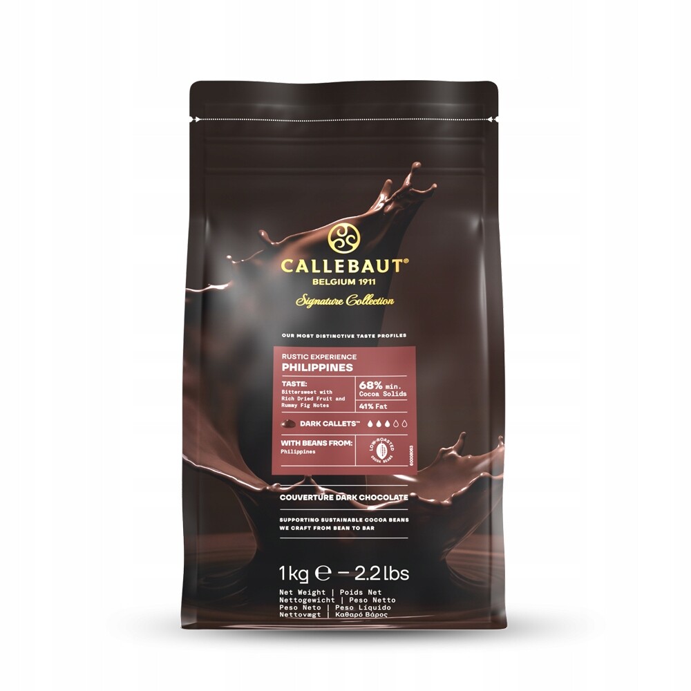 Callebaut tmavá čokoláda Rustic Philip 68% 1 kg