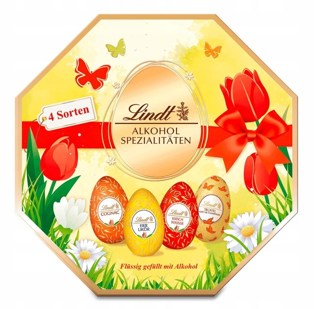 Lindt Velikonoční vajíčka Mix s alkoholem 216 g