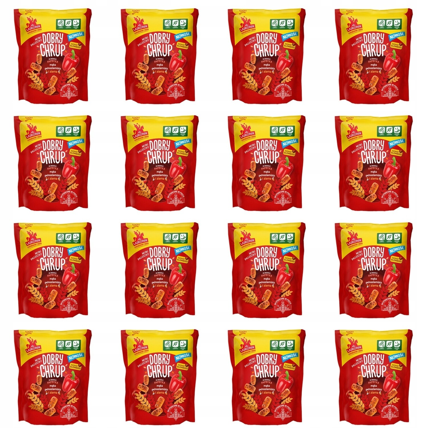 16 x 100 g Lajkonik dobrý křup mini tyčinky paprika