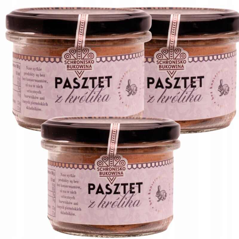 Paštika z králíka a kuřete 180 g Schronisko Bukowina 54% Maso