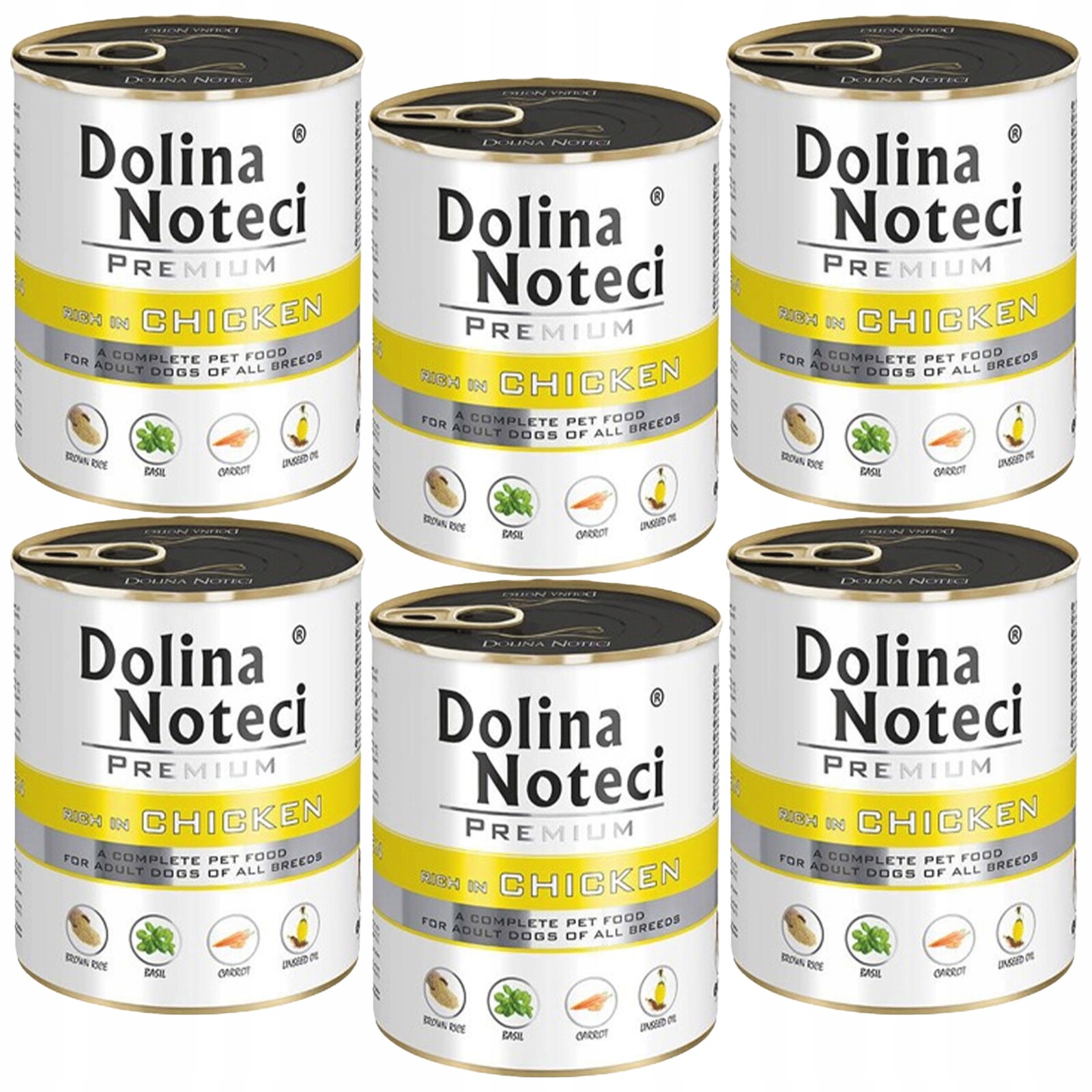 Dolina Noteci Premium Krmivo mokré pro psa Kuře 6 x 800 g zdravé bez obilovin