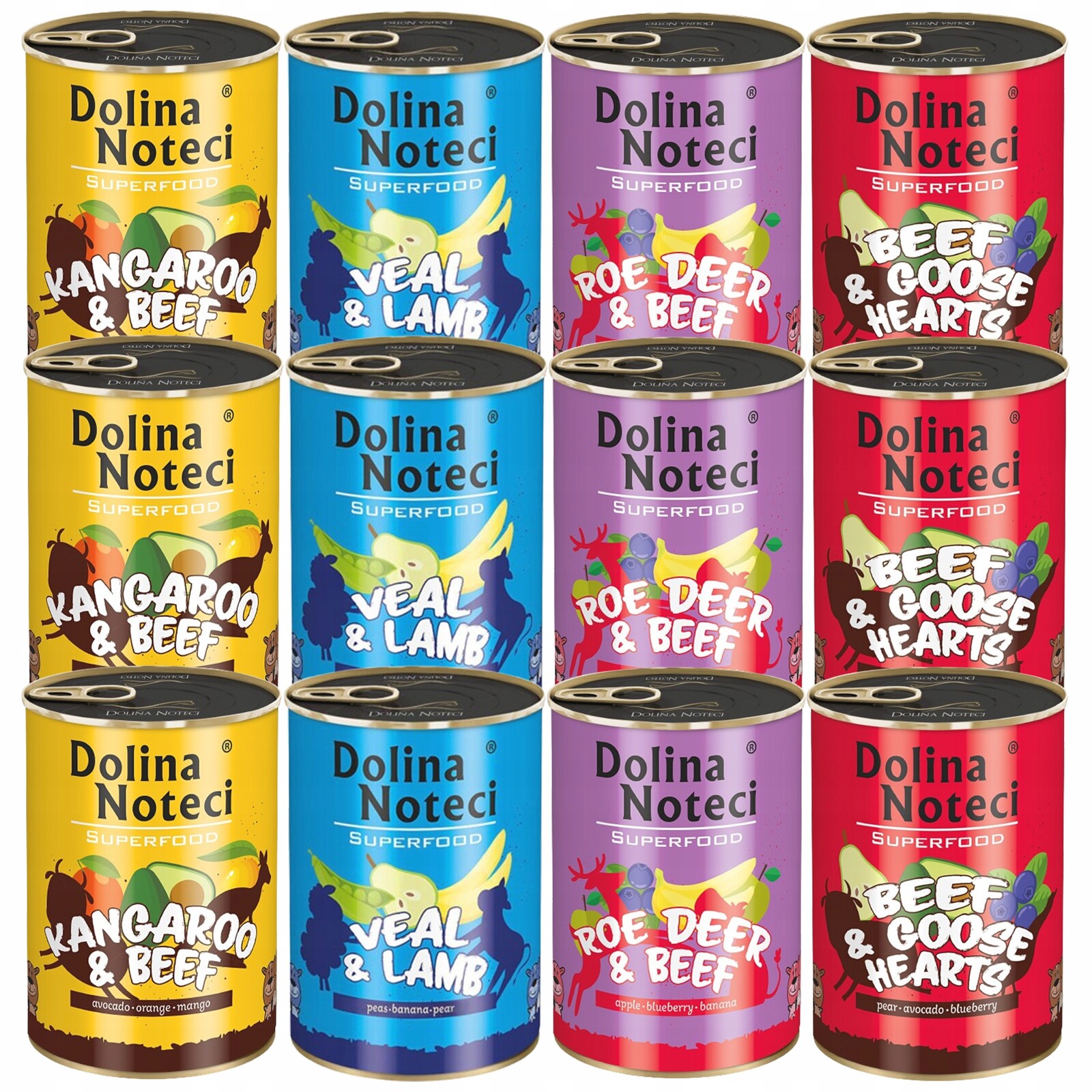 Dolina Noteci Superfood Krmivo mokré pro psa mix chutí 12 x 400 g