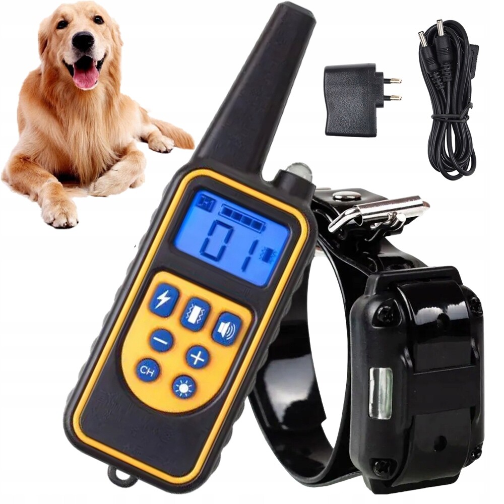 Elektrický Výcvikový Obojek Pro Psa S Dosahem 800 M, Funkce Led