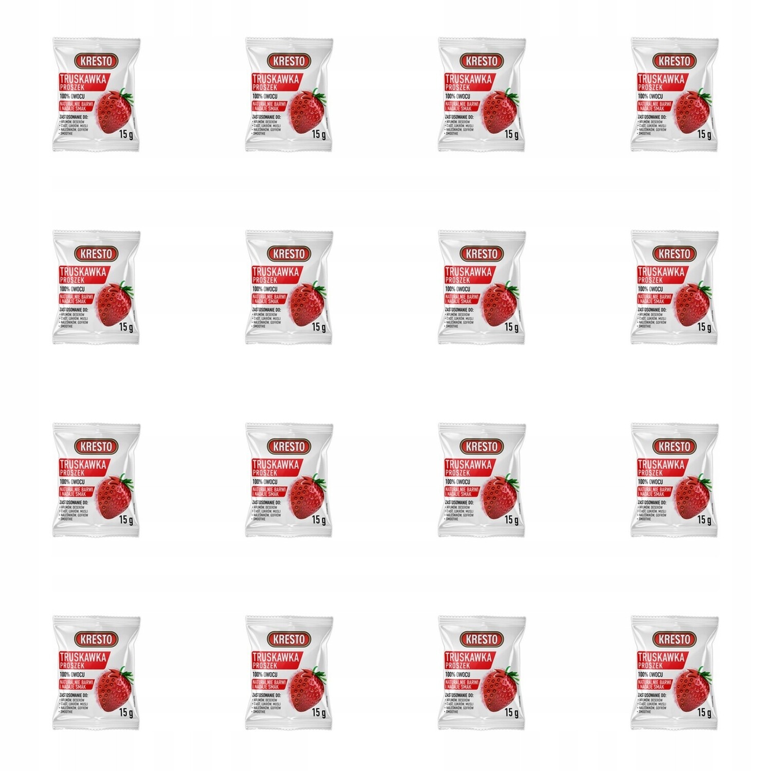 16 x 15 g Kresto Jahoda prášek