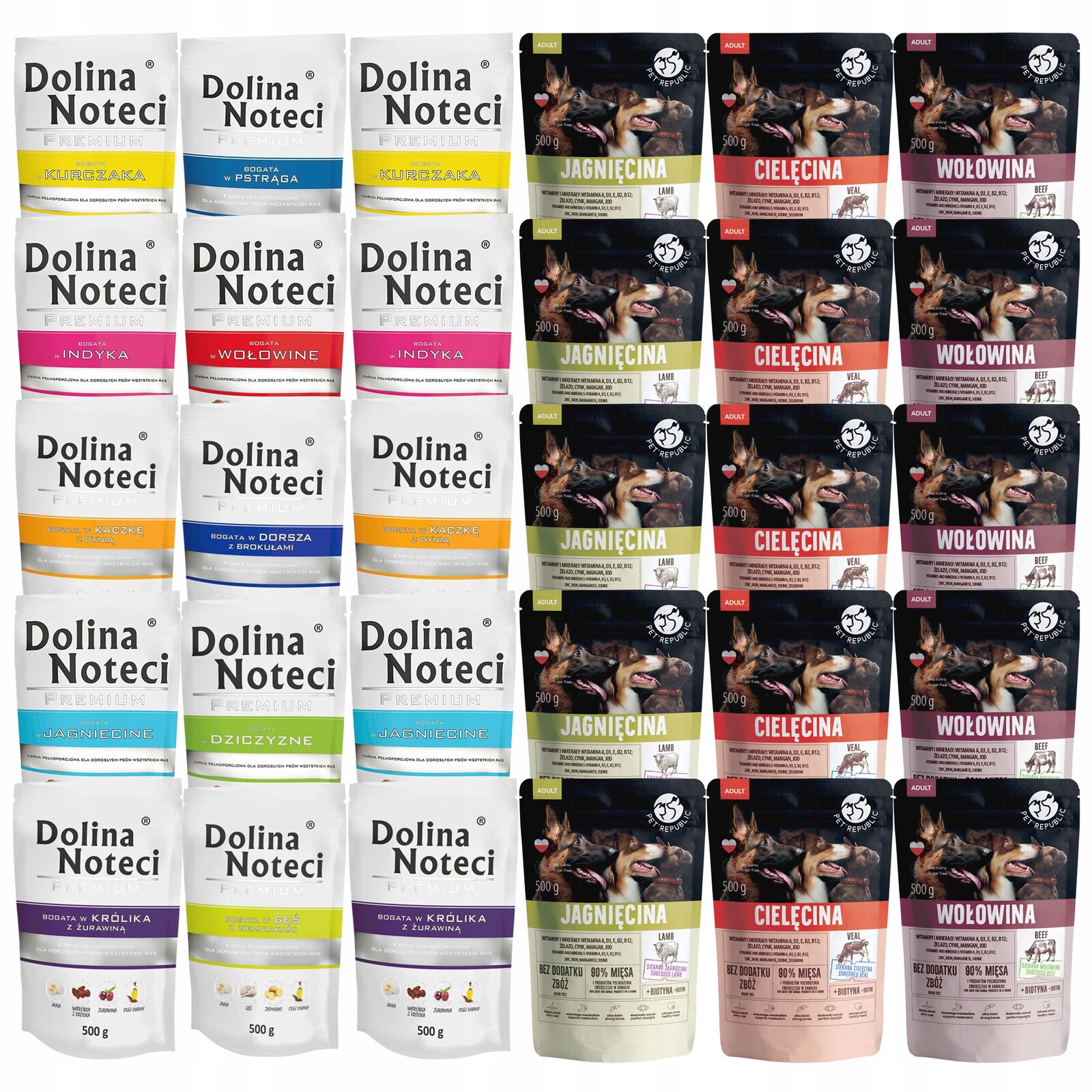 Dolina Noteci Pet Republic krmivo pro psy Mix Chutí 30 x 500 g