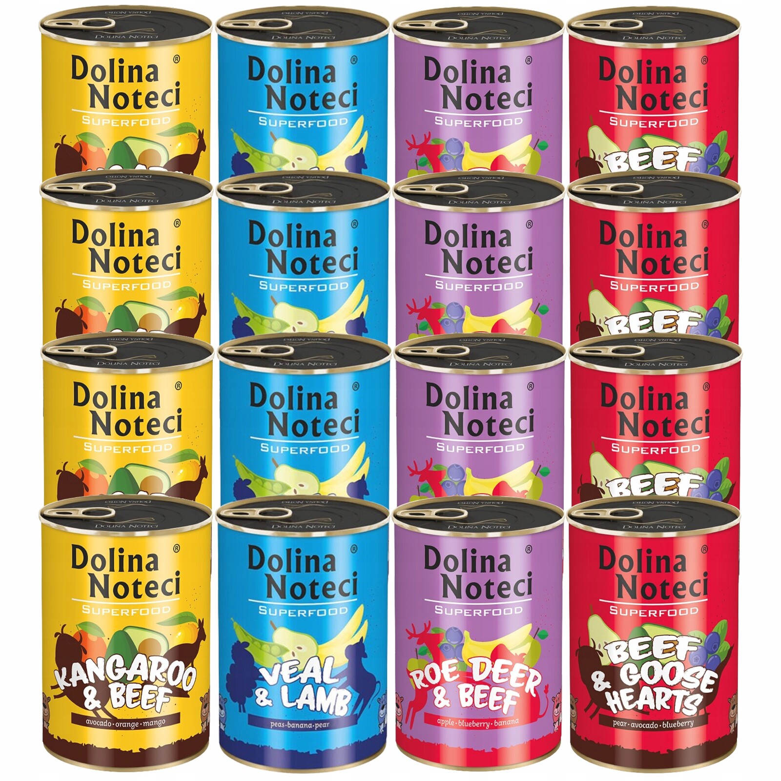 Dolina Noteci Superfood Krmivo mokré pro psa mix chutí 16 x 400 g