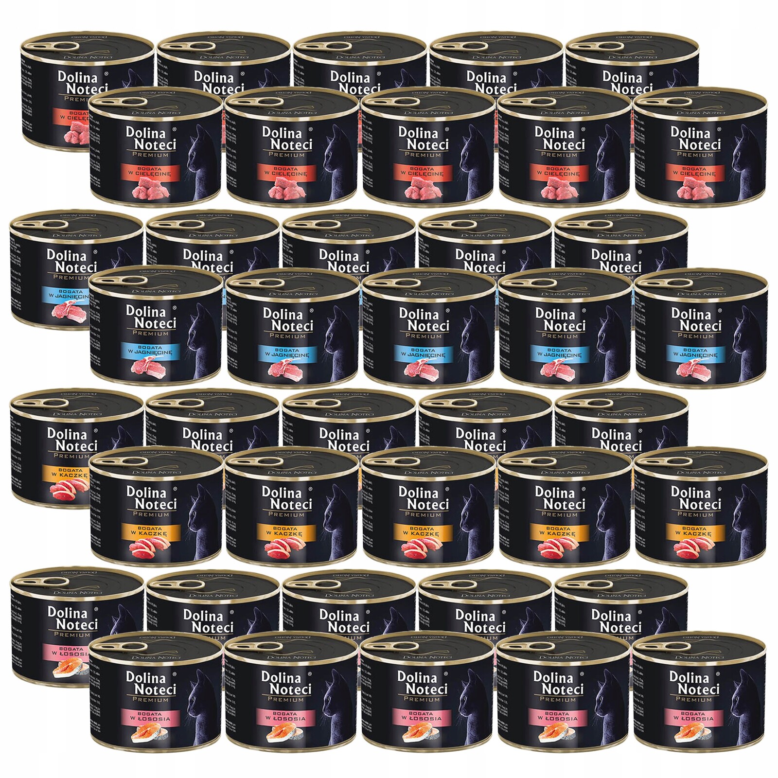 Dolina Noteci Premium Krmivo Vlhké pro kočky mix chutí 40 x 185 g bez obilovin