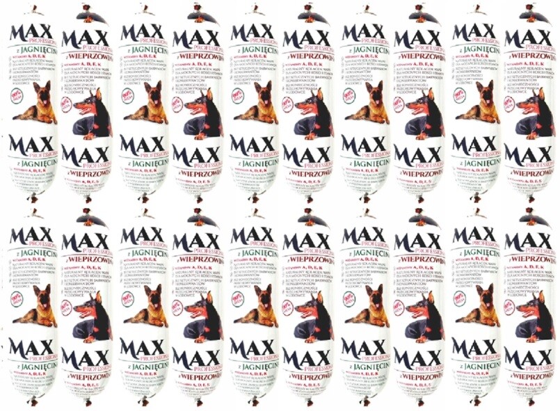 Krmivo pro psa, mokrá tyčinka Max 90 % masa, mix chutí 900 g 20 kusů