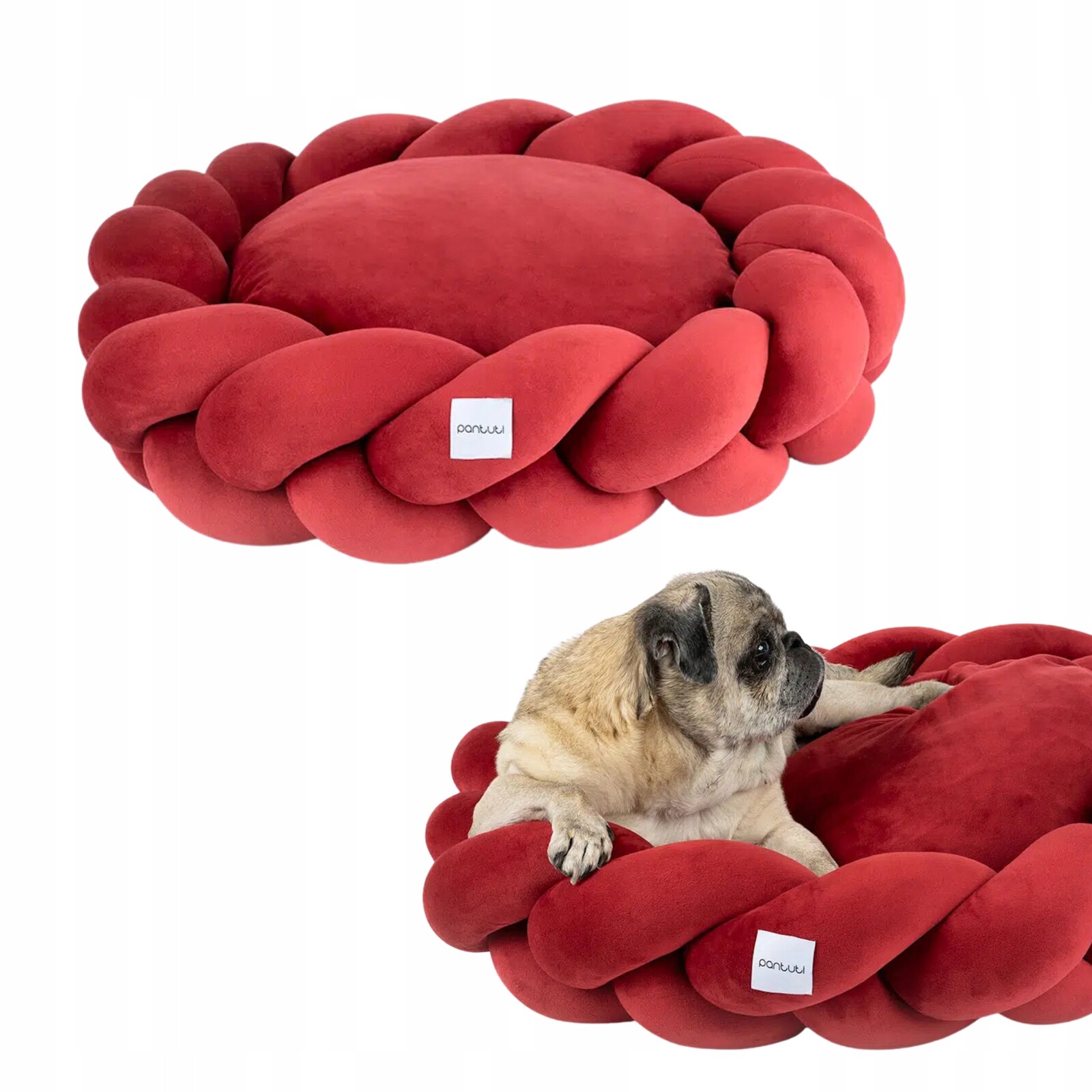 Elegantní pelíšek pro psa Elżbieta, barva vínová #60 S