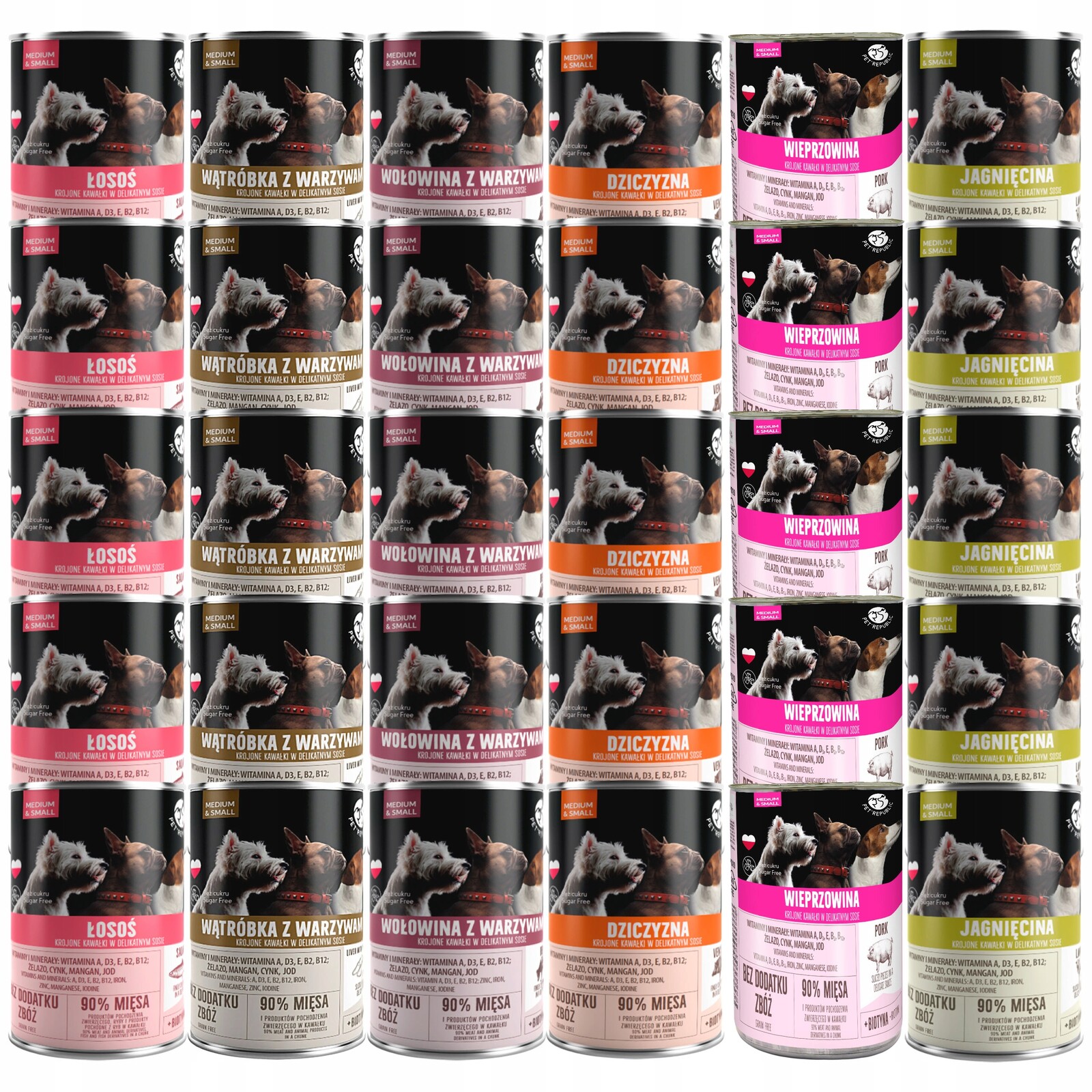 Pet Republic krmivo pro psy, kousky v omáčce, mix chutí, 30 x 400 g