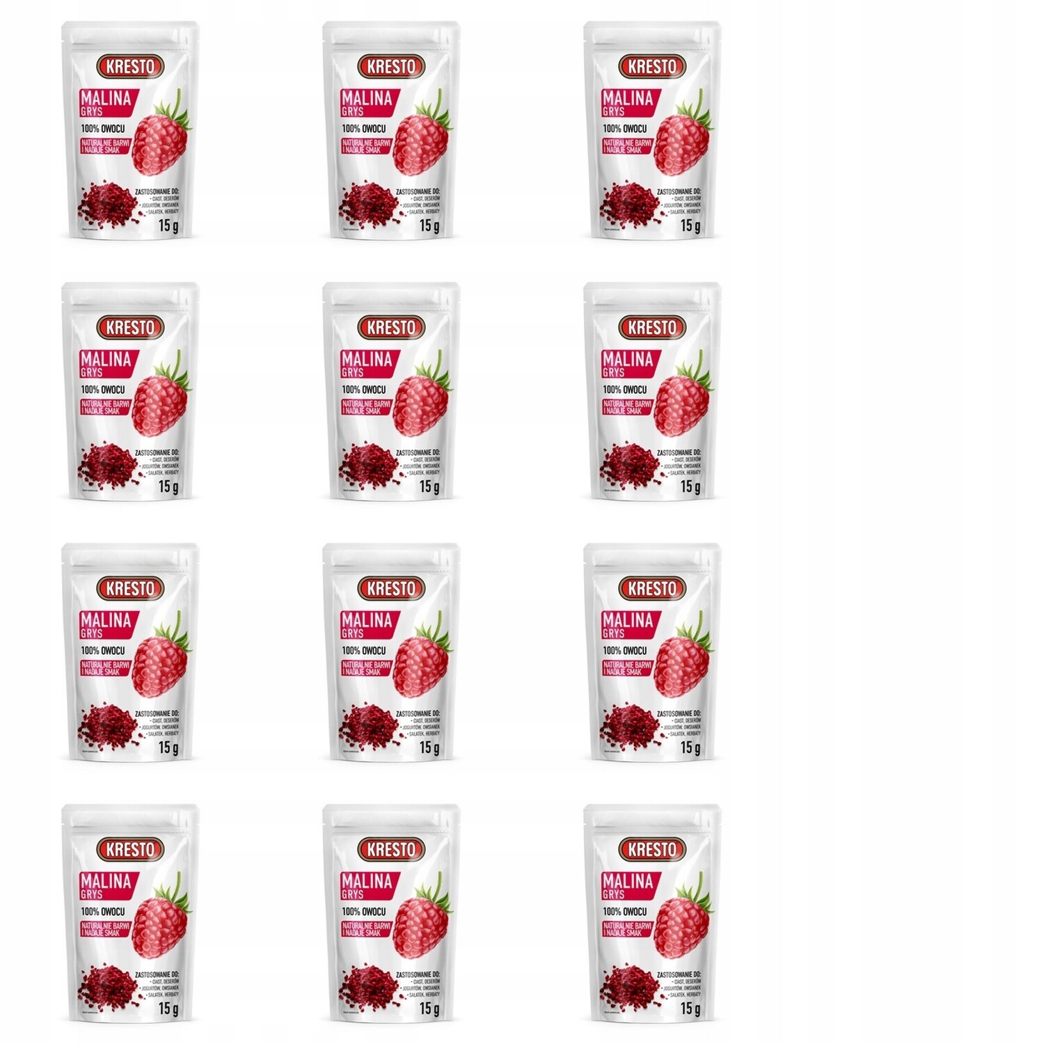 12 x 15 g Kresto Malina drcené Karton