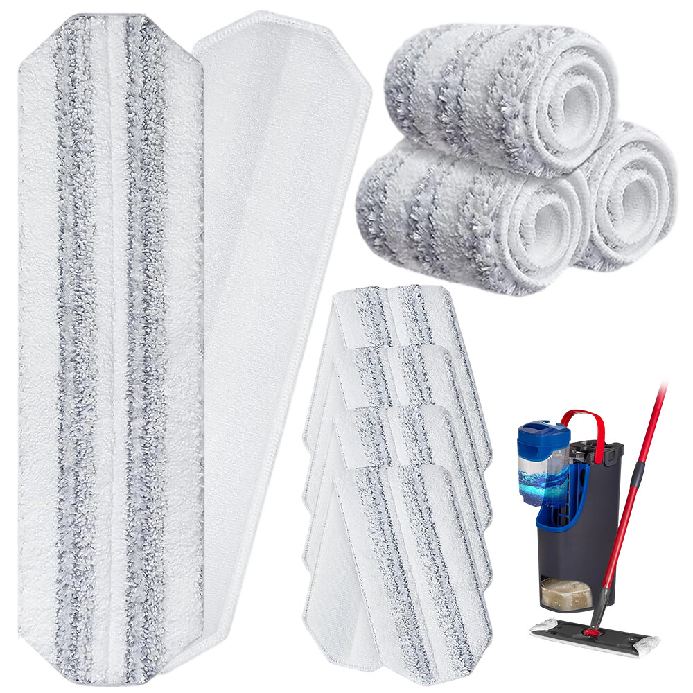 10 x Čisticí návleky pro plochý mop Mikrovlákno Univerzální náplň