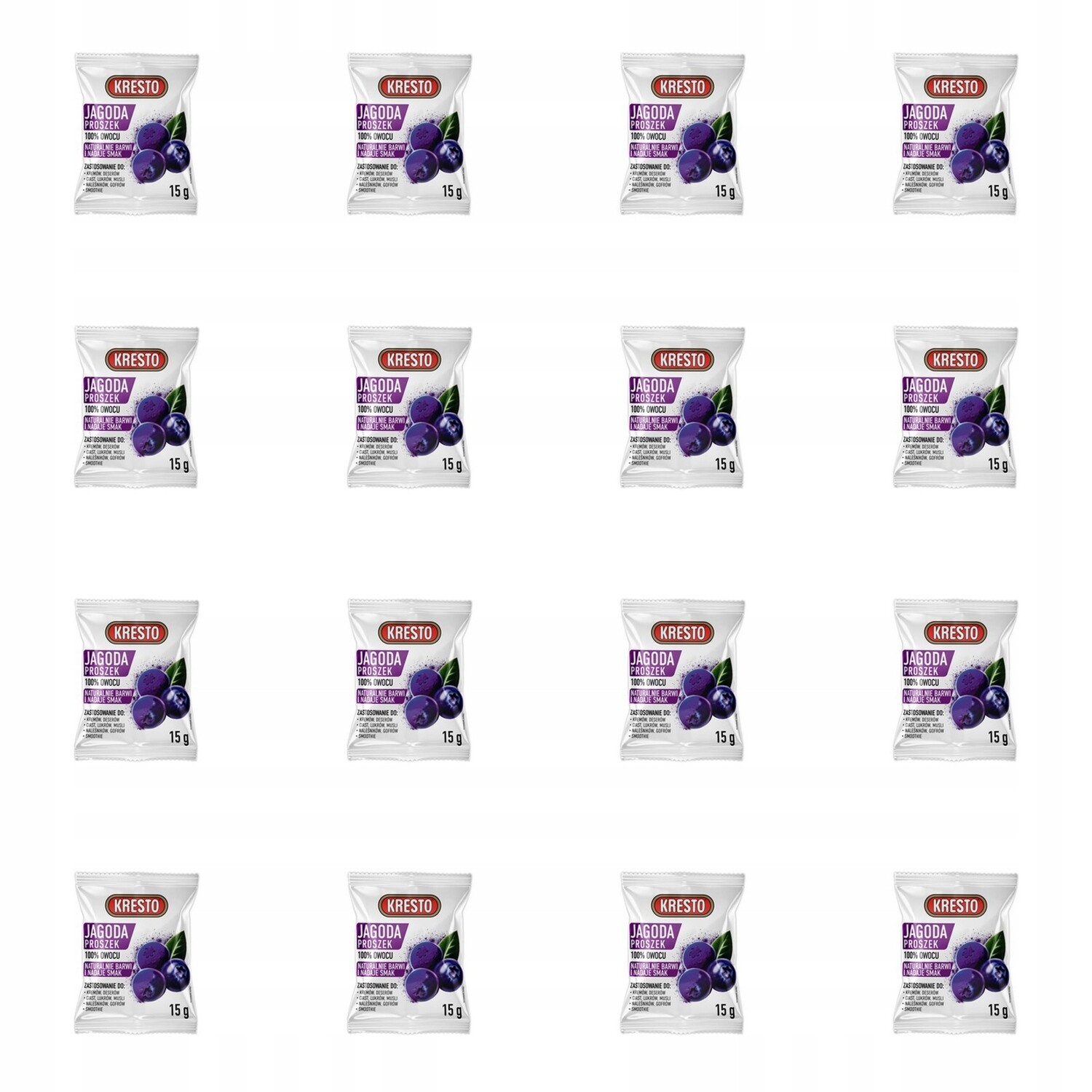 16 x 15 g Kresto Jagoda prášek