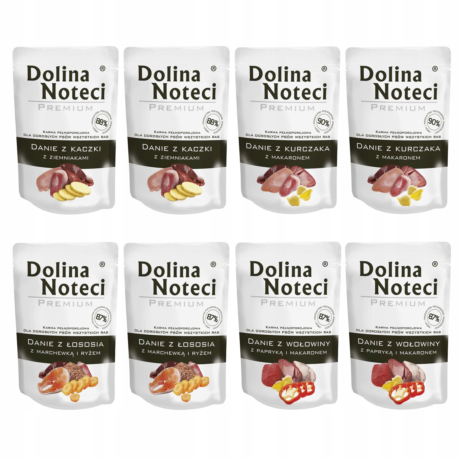 Dolina Noteci Krmivo mokré jídlo pro psa Mix Chutí 8 x 300 g