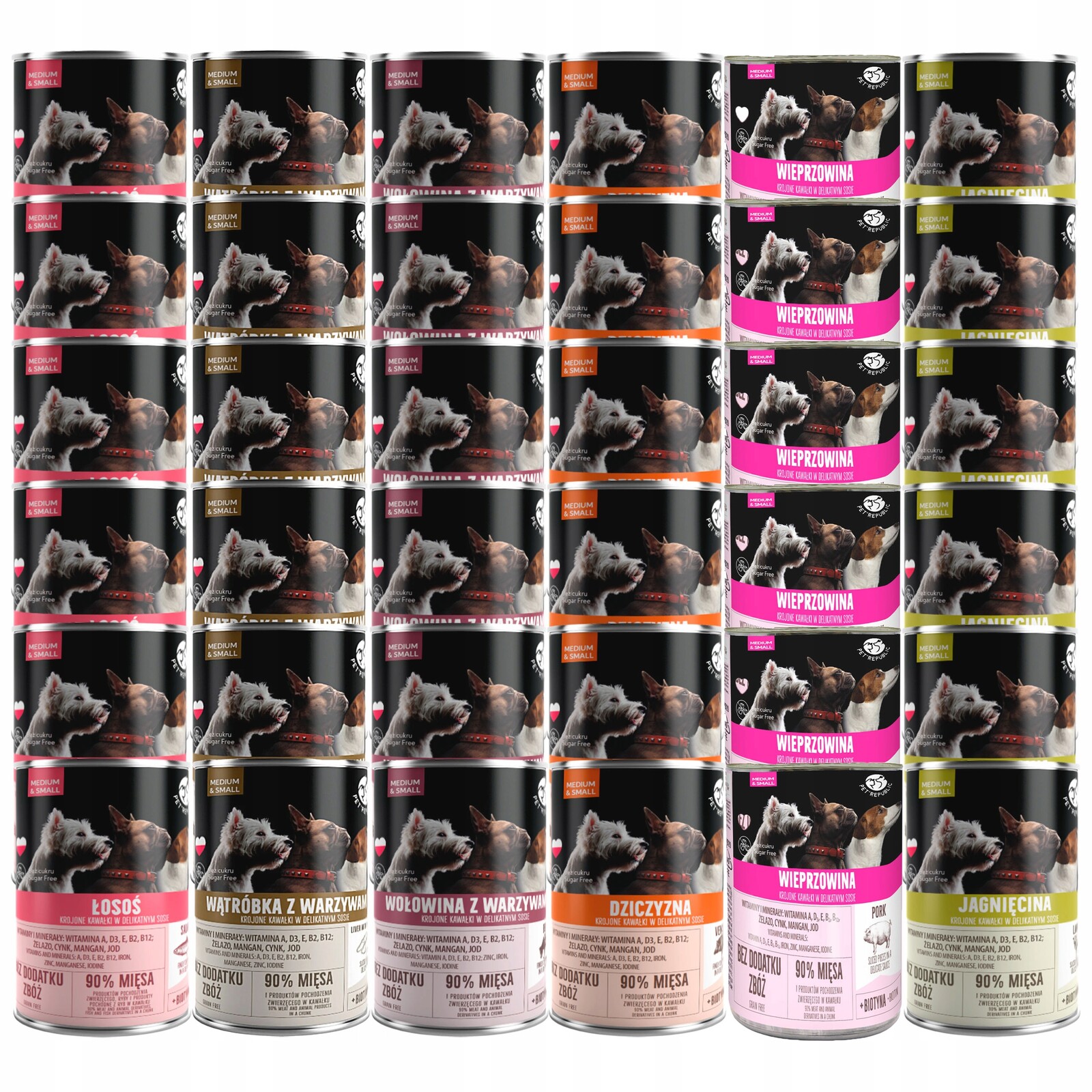 Pet Republic krmivo pro psy mix chutí 36 x 400 g