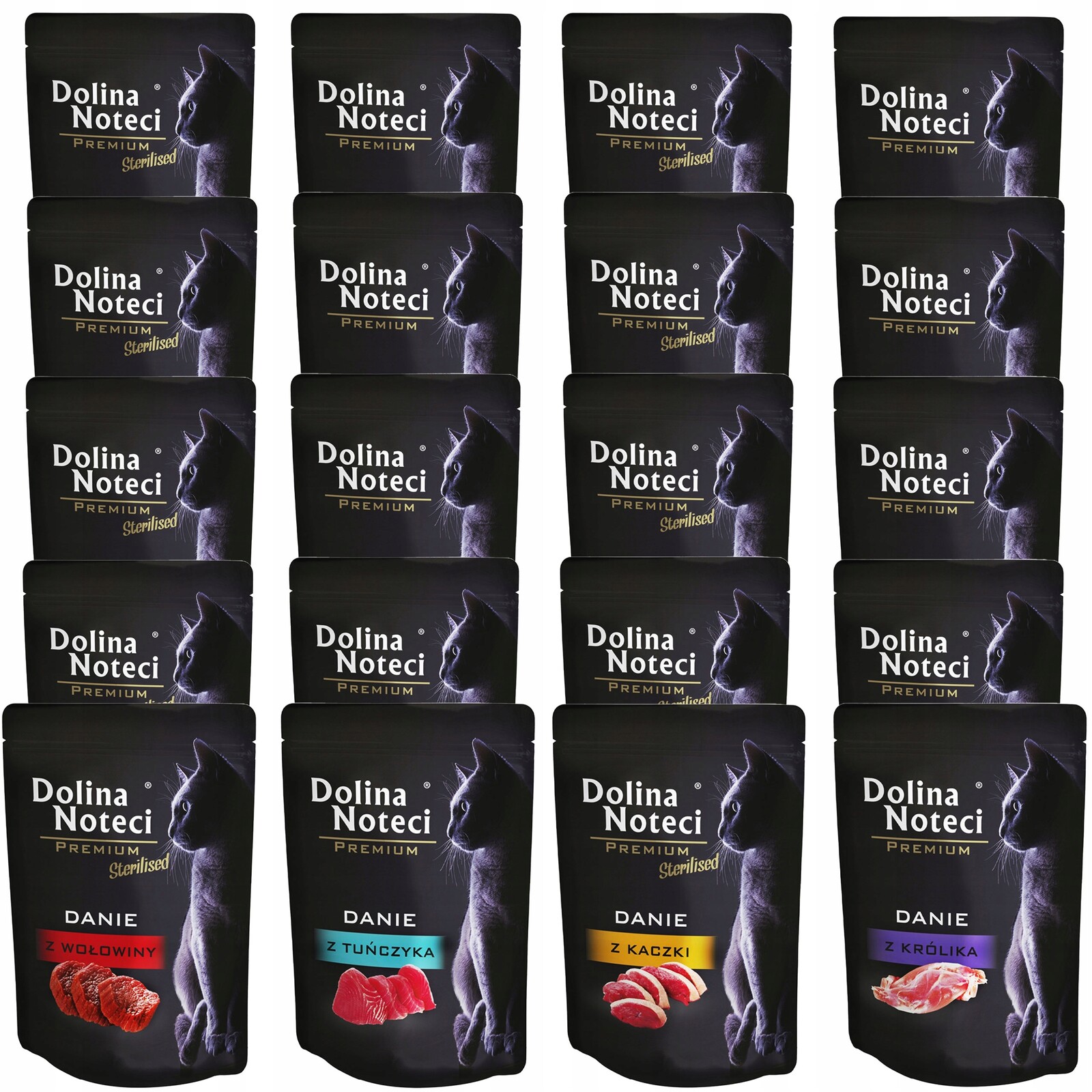 Dolina Noteci Premium Krmivo mokré pro kočky mix chutí 20 x 85 g bez obilovin