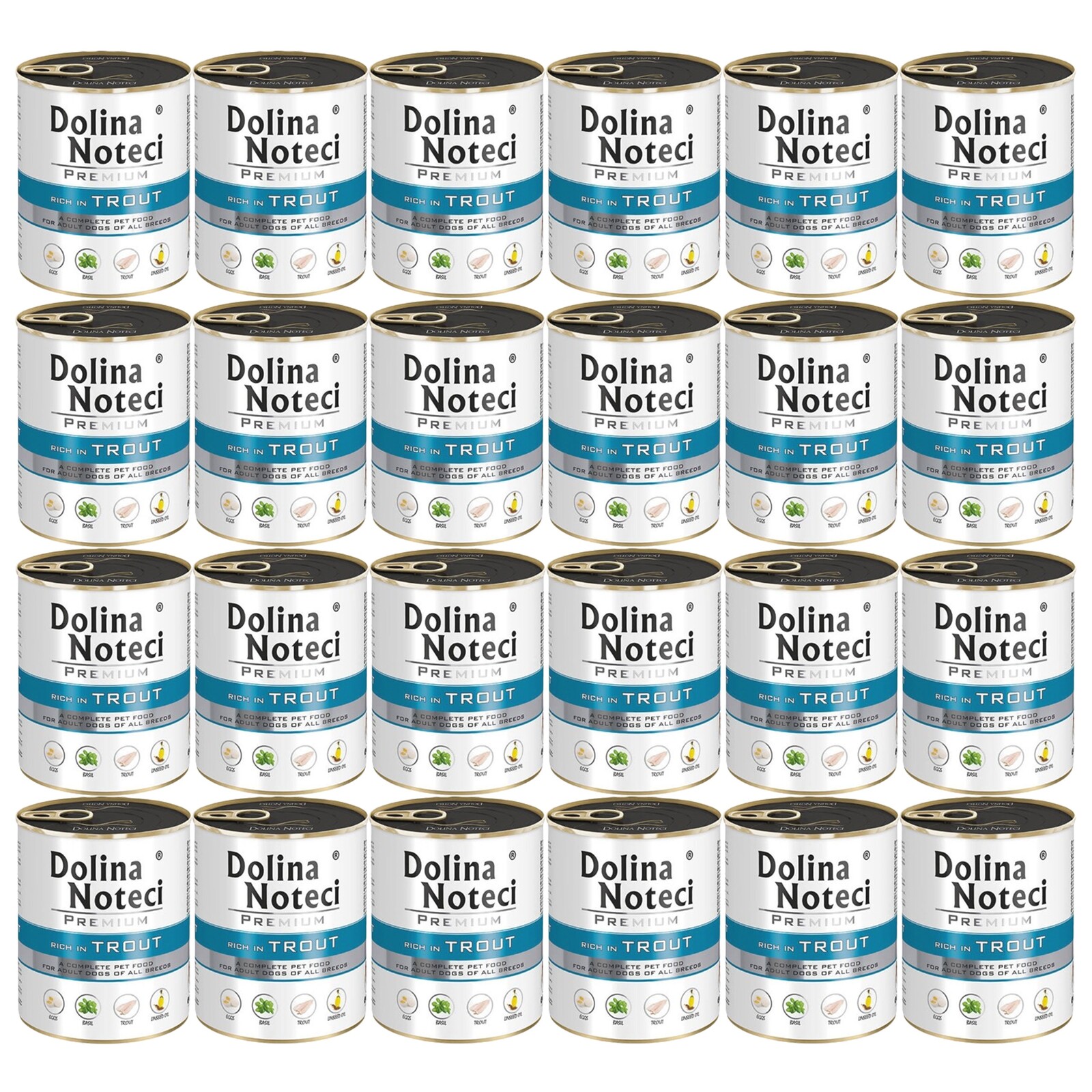 Dolina Noteci Premium Krmivo pro psy Pstruh 24 x 800 g bez obilovin, zdravé