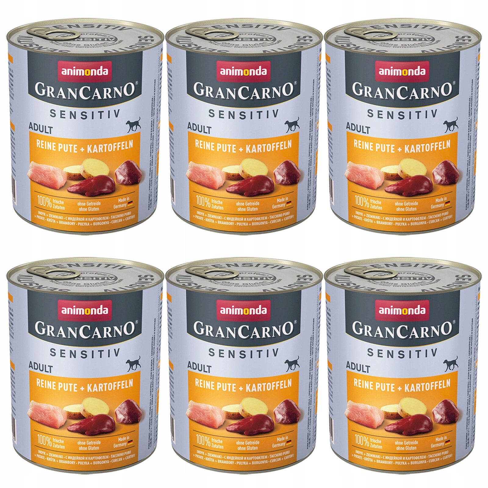 Animonda GranCarno Sensitive krmivo pro psy Krůta Brambory 6 x 800 g