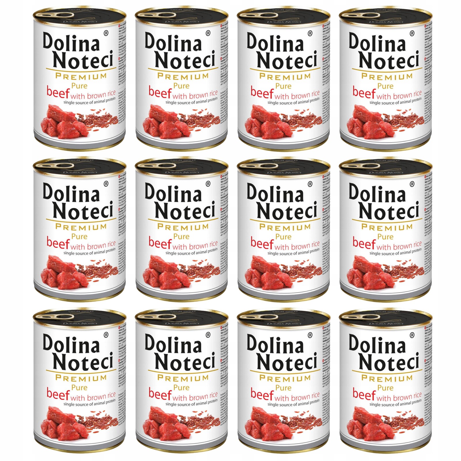 Dolina Noteci Premium Pure krmivo pro psy hovězí maso s rýží 12 x 400 g