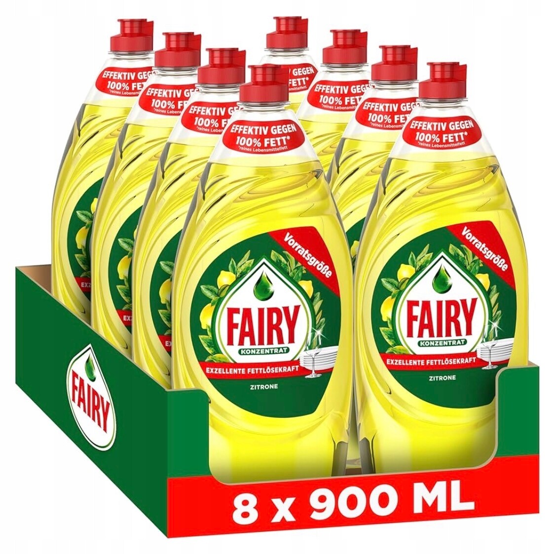 8 x Fairy Ultra Koncentrát Tekutý prostředek na mytí nádobí Citron 900 ml z Německa