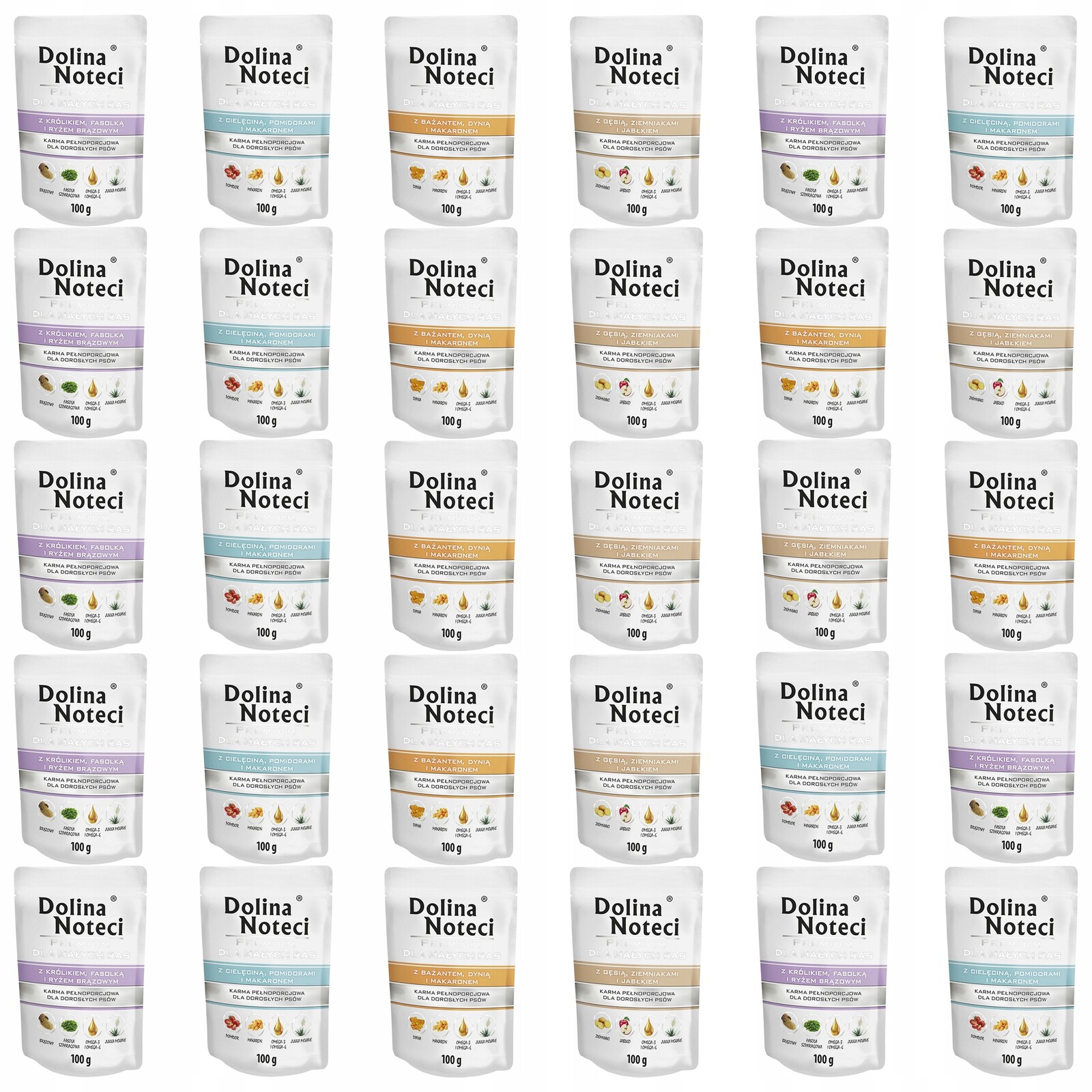 Dolina Noteci Premium Krmivo mokré pro psy malých plemen mix chutí 30 x 100 g