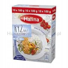 Halina Rýže bílá dlouhozrnná 10 x 100 g