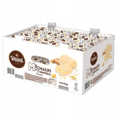 1x 8 kg Wawel Michałki bílé bonbóny Karton