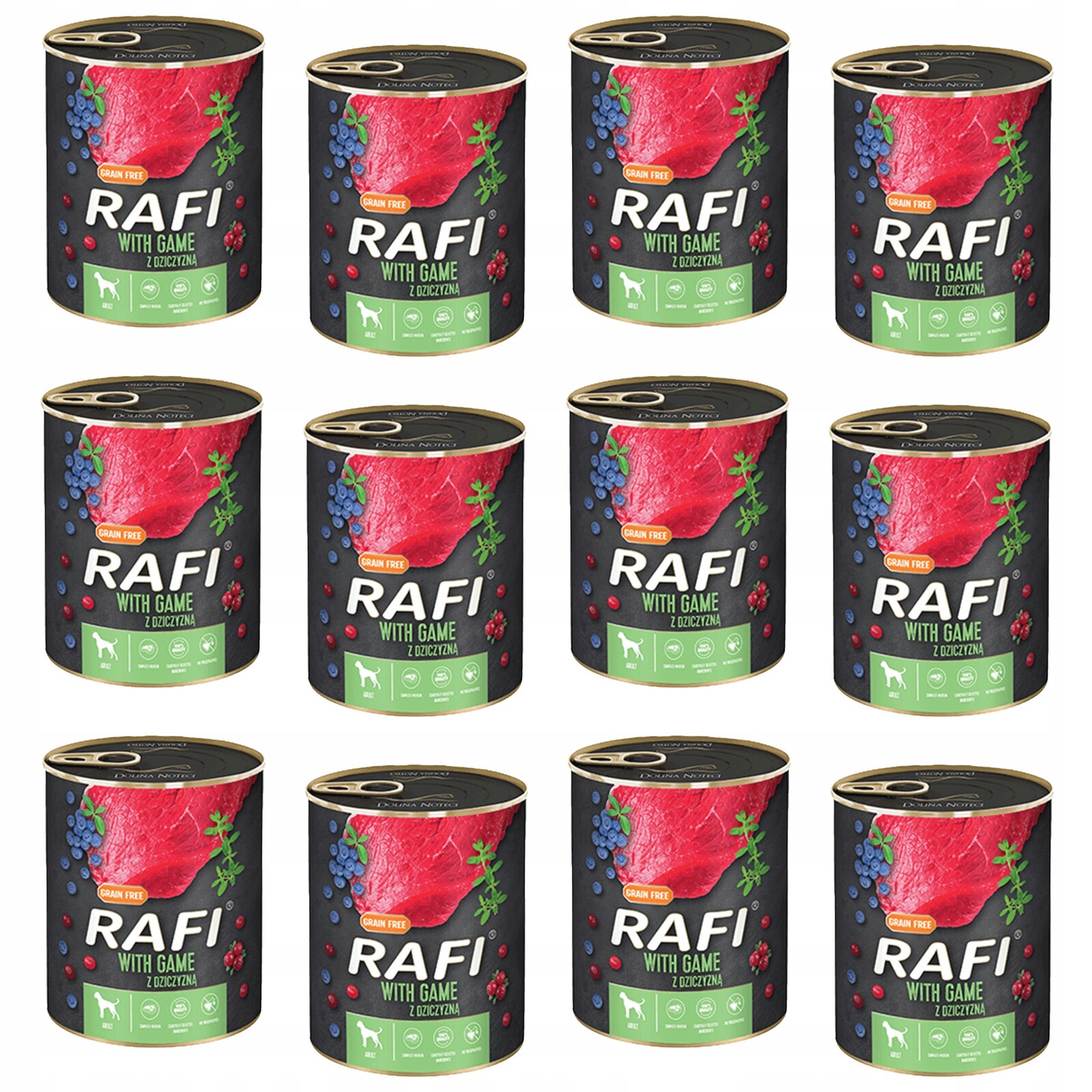 Dolina Noteci Rafi Krmivo mokré pro psa Zvěřina 12 x 800 g