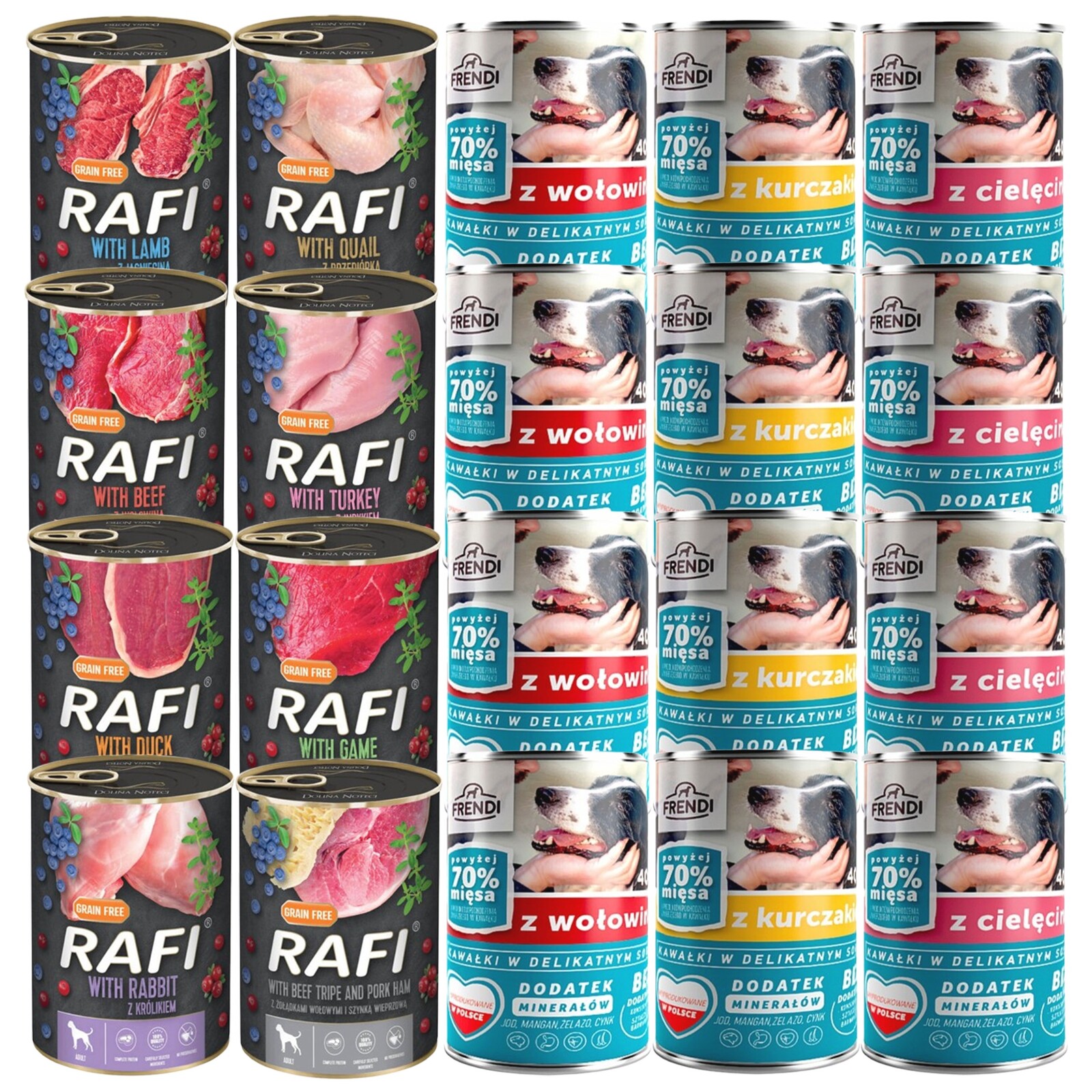 Rafi Frendi Krmivo mokré pro psa mix chutí 20 x 400 g plnohodnotné