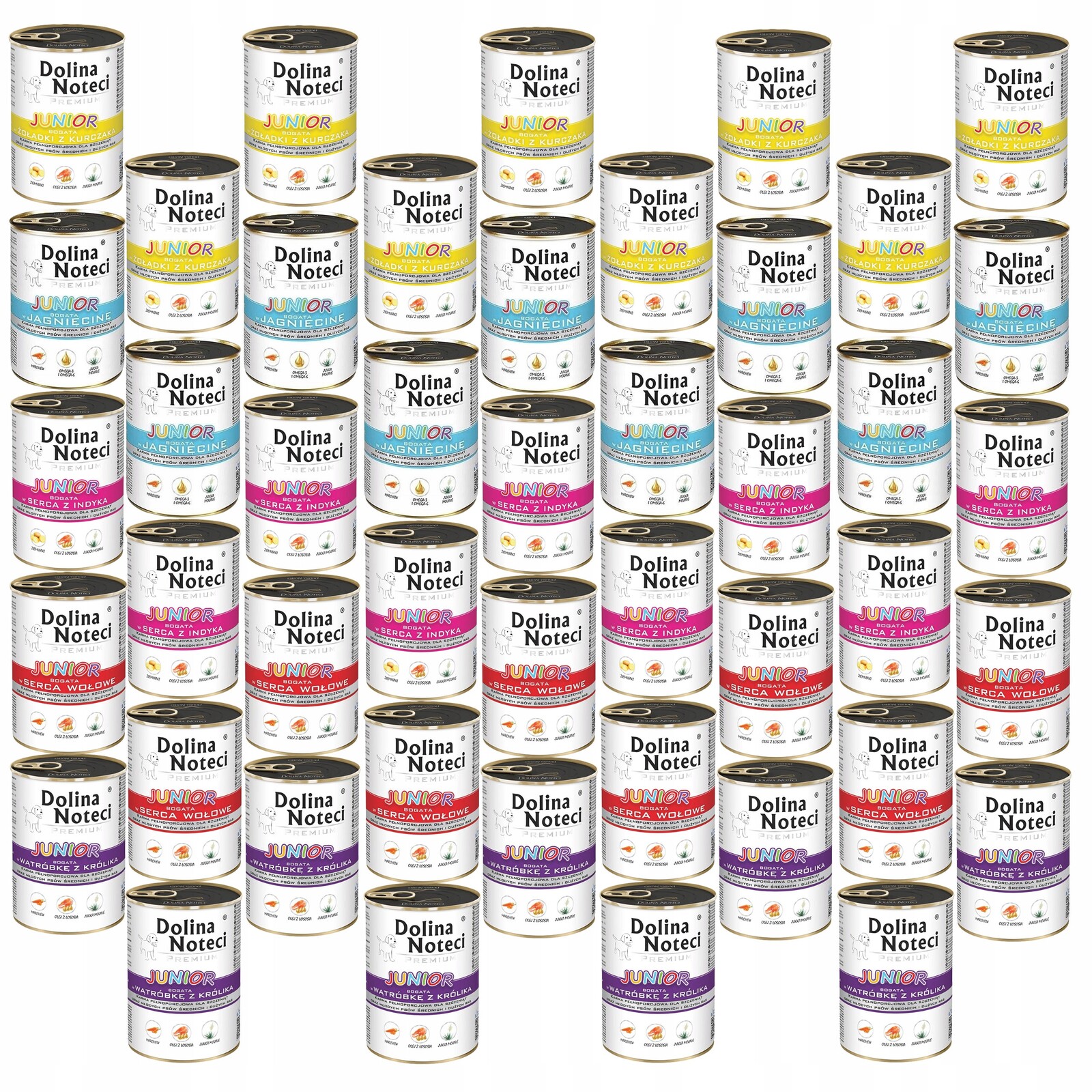 Dolina Noteci Junior Krmivo mokré pro štěňata mix chutí 45 x 400 g