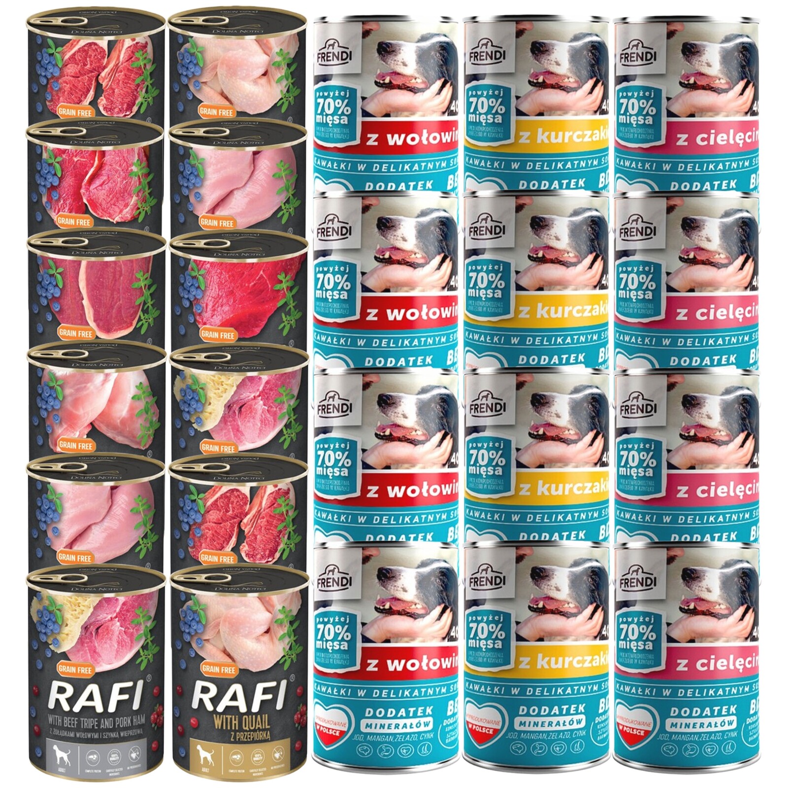 Rafi Frendi Krmivo mokré pro psa mix chutí 24 x 400 g plnohodnotné