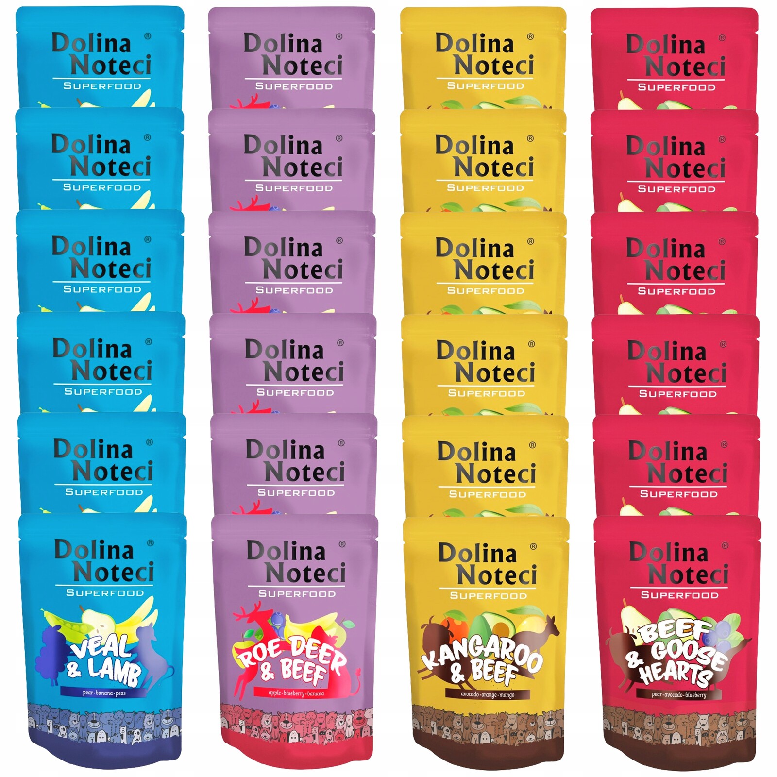 Dolina Noteci Superfood Krmivo mokré pro psa mix chutí 24 x 300 g