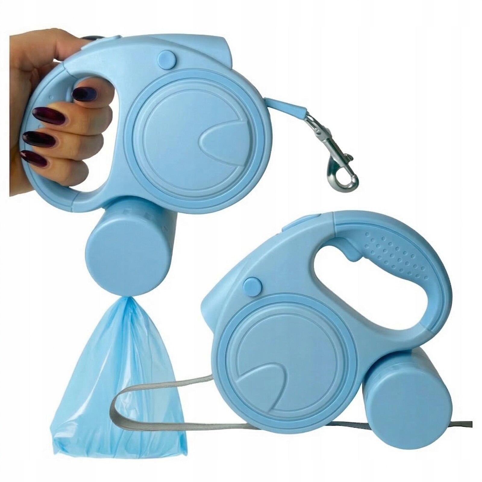 Vodítko pro psa 5 m Automatická s svítilnou Dlouhá nádoba na sáček Zámek