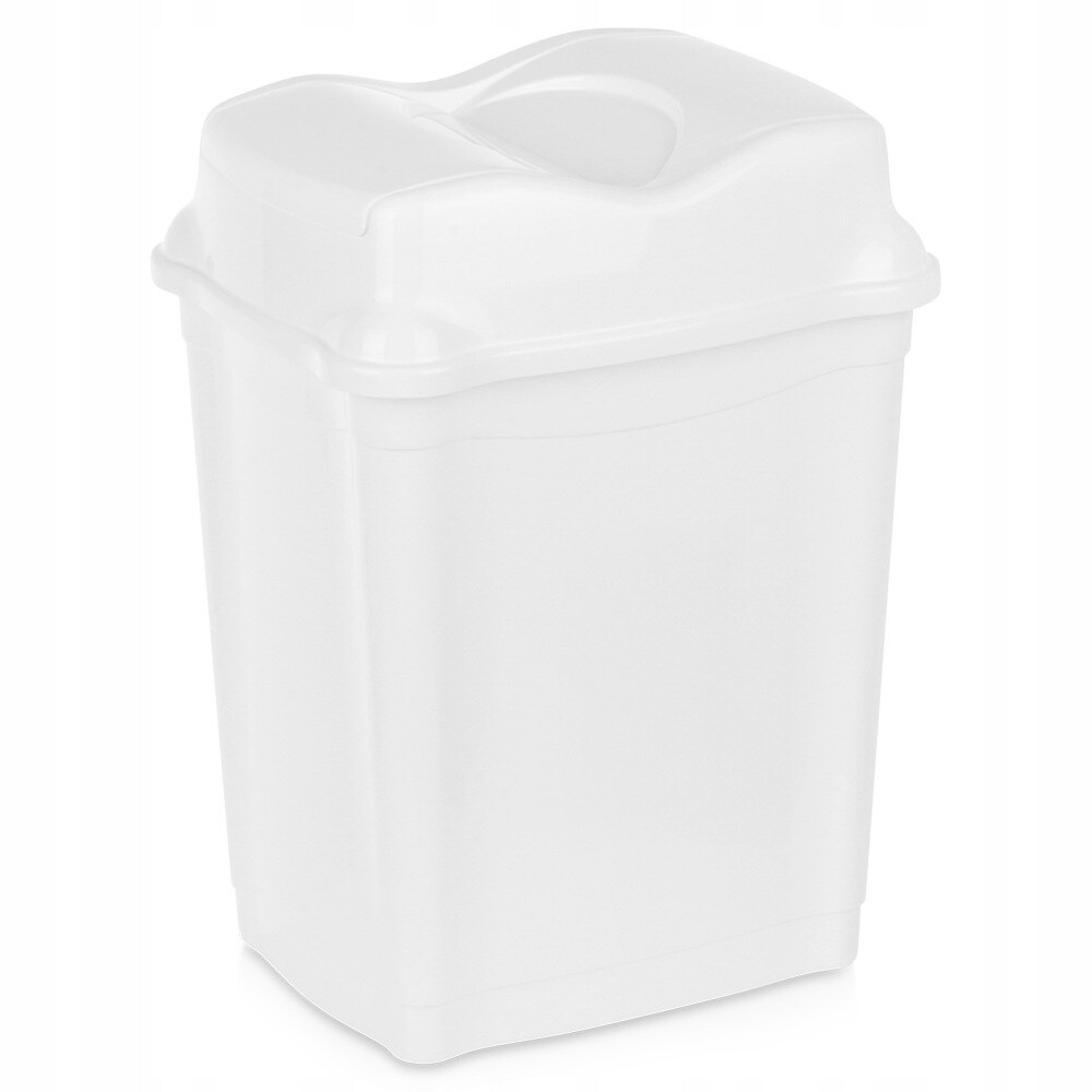 Odpadkový Koš Plastový Bílý, Nádoba Na Odpadky Do Kuchyně, Koupelny, 16 L