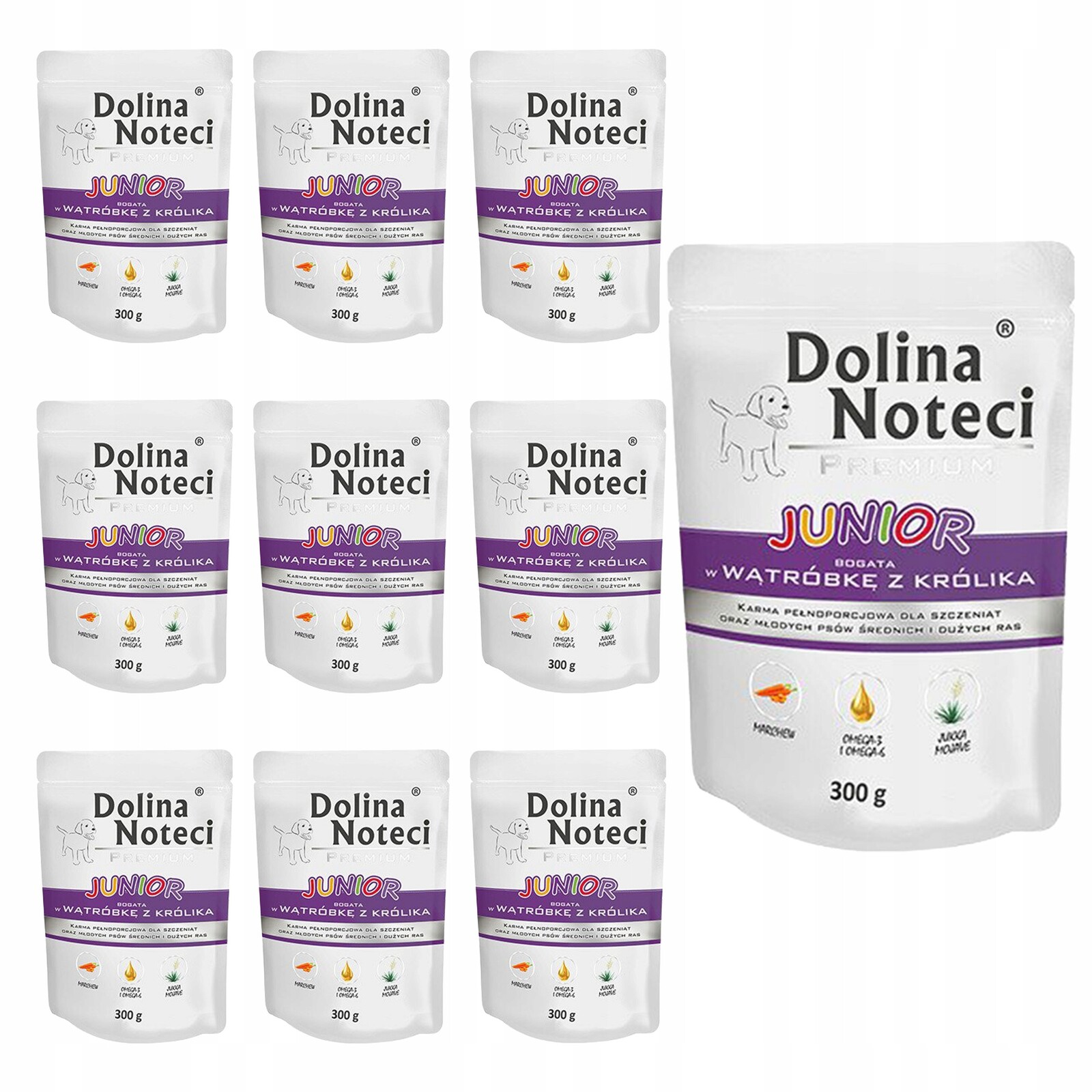 Dolina Noteci Junior Krmivo mokré Játra z králíka 10x300g