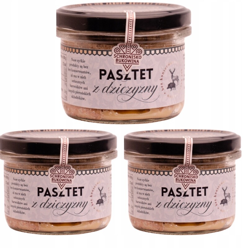 Paštika z divočáka a jelena 180 g Schronisko Bukowina nejvyšší polská kvalita