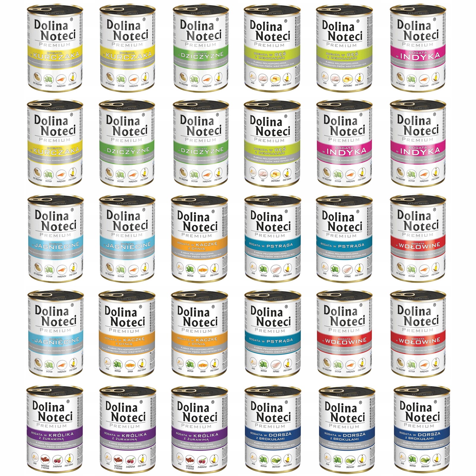 Dolina Noteci Premium Krmivo mokré pro psy mix chutí 30 x 400 g bez obilovin