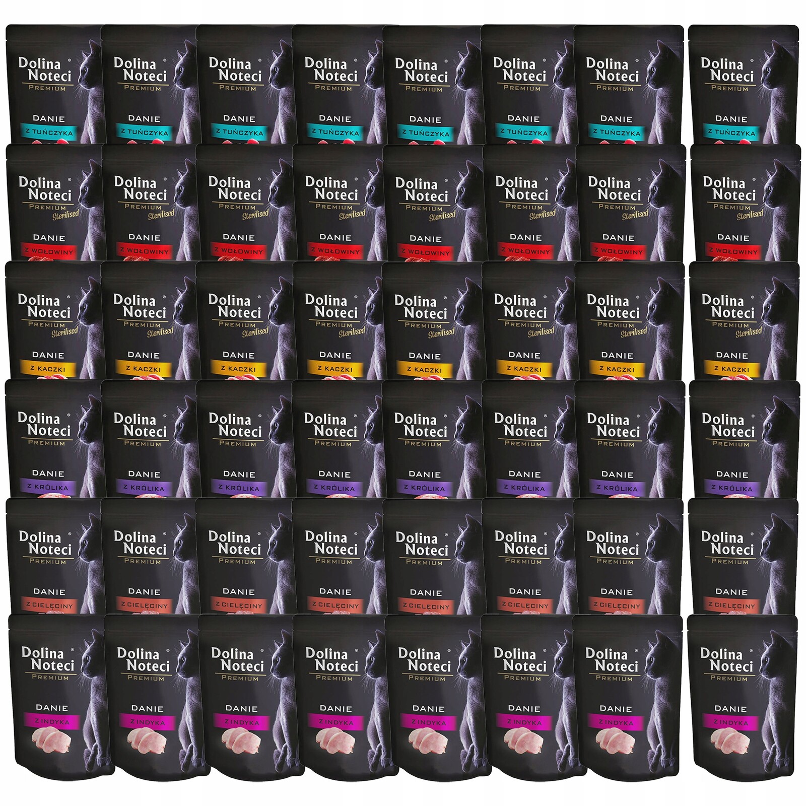 Dolina Noteci Premium Jídlo mokré krmivo pro kočky mix chutí 48 x 85 g