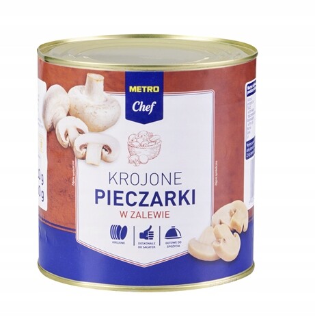 Metro Chef Žampiony v nálevu krájené 2,5 kg